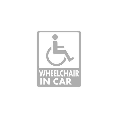 反光屋FKW 輪椅貼紙 身障標誌 年長者 殘障人士 友善標誌 福祉車 反光貼紙