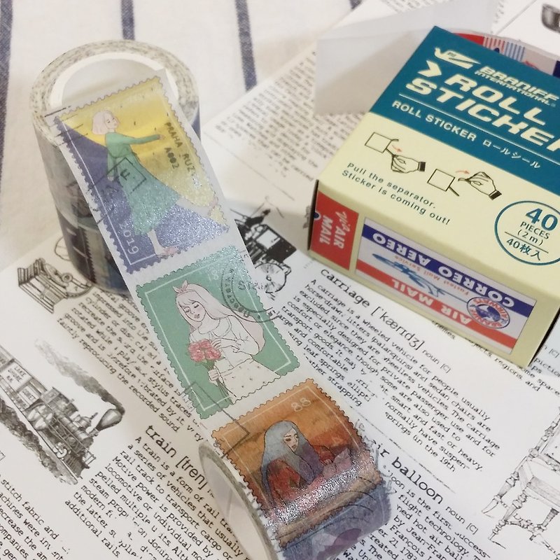 3cm paper tape / stamp girl special ink printing - มาสกิ้งเทป - กระดาษ 