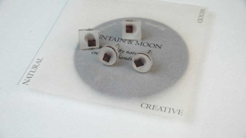 Original Handmade Geometric Earrings - ต่างหู - เรซิน 