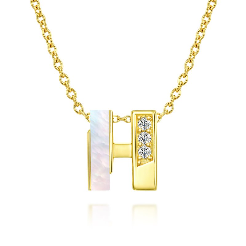 ABC Song Collection - H Necklace - Necklaces - Sterling Silver Gold