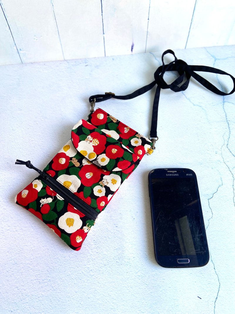 Xiaochunhua automatic banknote sorting mobile phone bag Christmas exchange gift comes with adjustable strap - กระเป๋าแมสเซนเจอร์ - ผ้าฝ้าย/ผ้าลินิน 