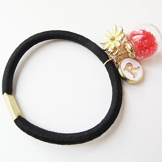 ＊Rosy Garden＊Coral red planet pieces with custom made english letter hair band