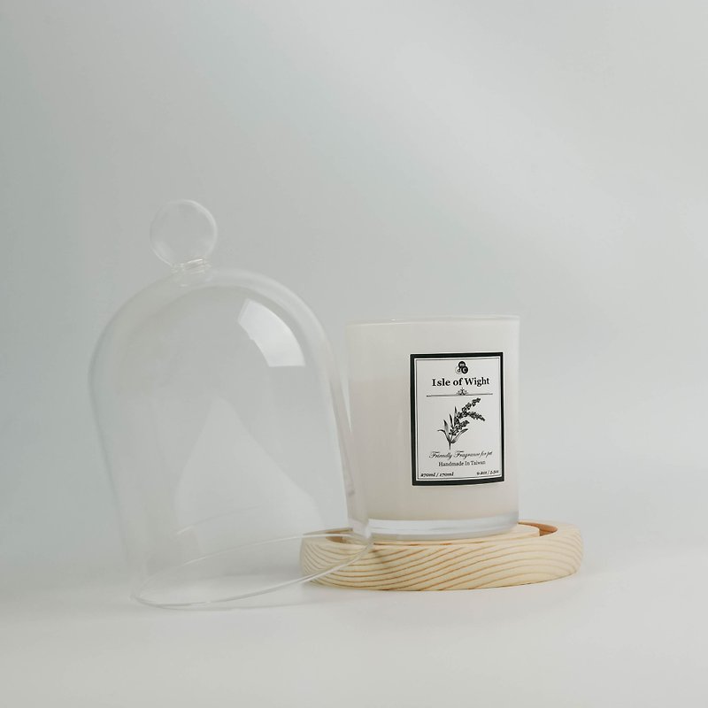 Pet-friendly scented candle-Isle of Wight (slightly floral and herbal scent) - Candles & Candle Holders - Glass Multicolor