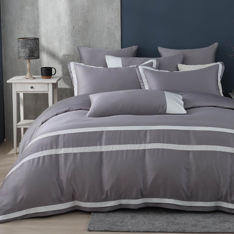 80 Count Lyocell Tencel/Taiwan Standard European Standard Bed Bag Pillowcase Thin Duvet Cover Duvet Cover/Urban Gray - Bedding - Other Materials Gray