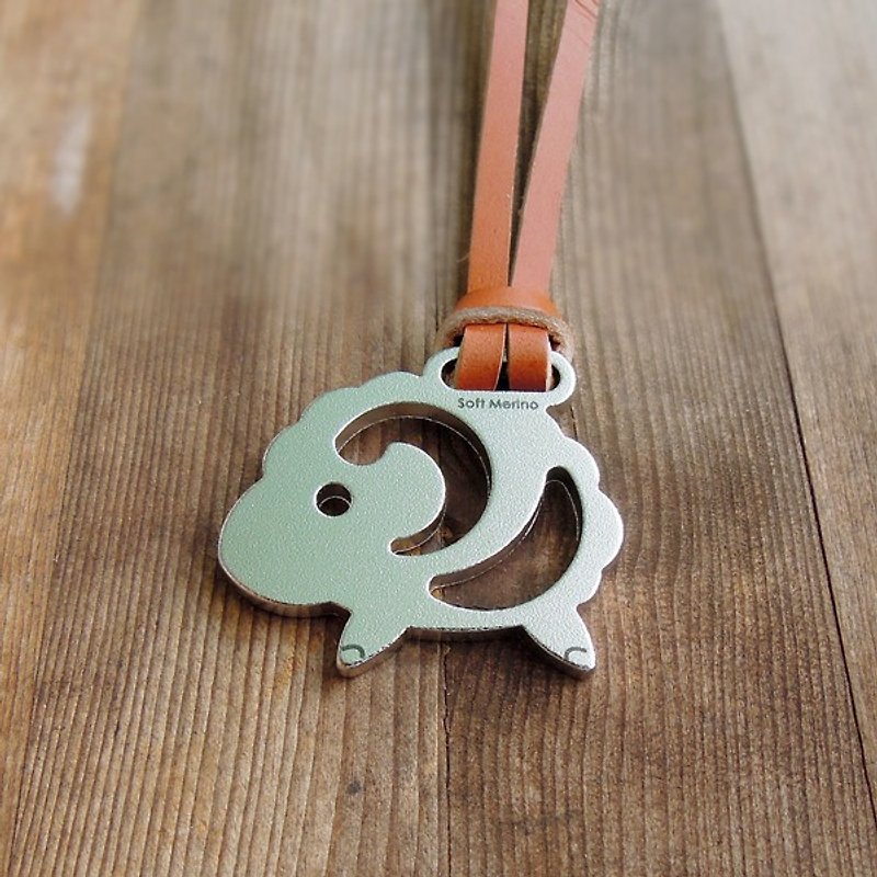 【Desk+1】鑰匙圈吊飾 - 美麗諾羊 - 鑰匙圈/鑰匙包 - 其他金屬 銀色