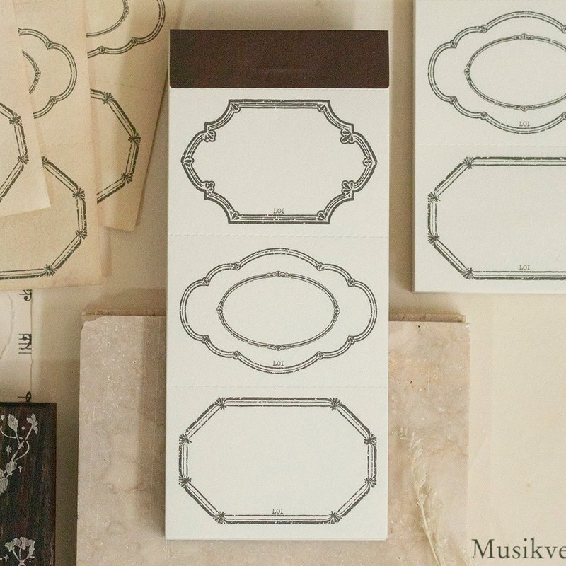 三連拍 - 相框 便箋本 - memo/便利貼 - 紙 卡其色