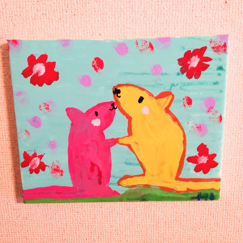 絵画　一点物　好き好きカップル - 海報/掛畫/掛布 - 其他材質 