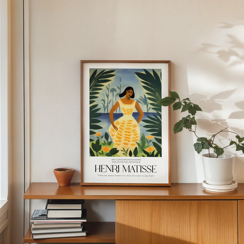 水岸黄花女 / マティス巨匠スタイル ウォールアート アートプリント ポスター フレームなし絵画 装飾画 - ポスター・絵 - 紙 