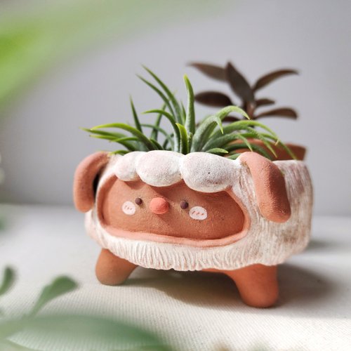 Jeep the planter. Handmade terracotta pot with drainage hole. - Shop ...