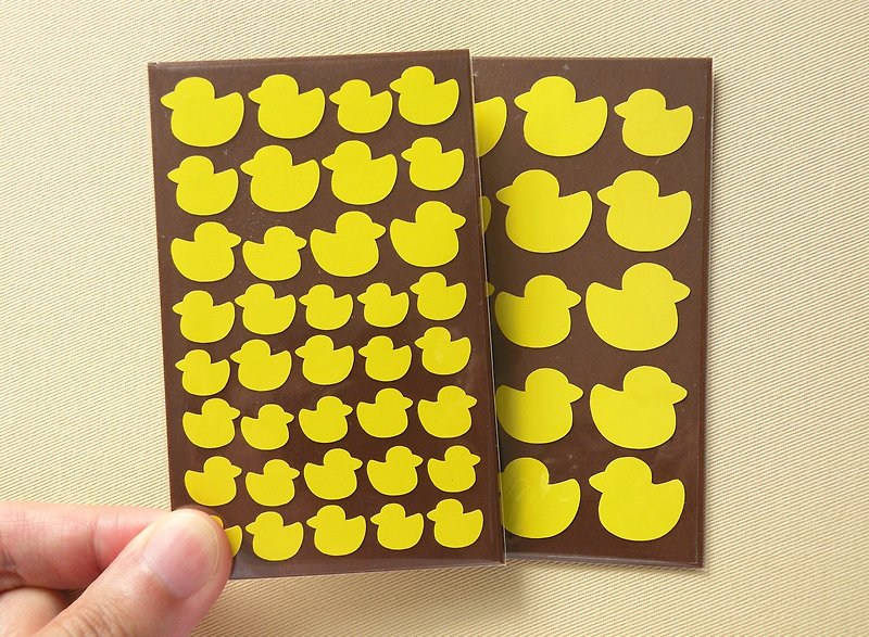 Duck Stickers (2 Pieces Set) - สติกเกอร์ - วัสดุกันนำ้ สีเหลือง