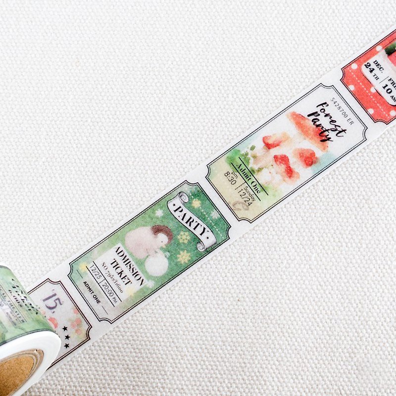 Liangfeng LiangFeng Winter Banquet Series Washi Tape-Christmas is here (MTW-LF062) - Washi Tape - Paper Green