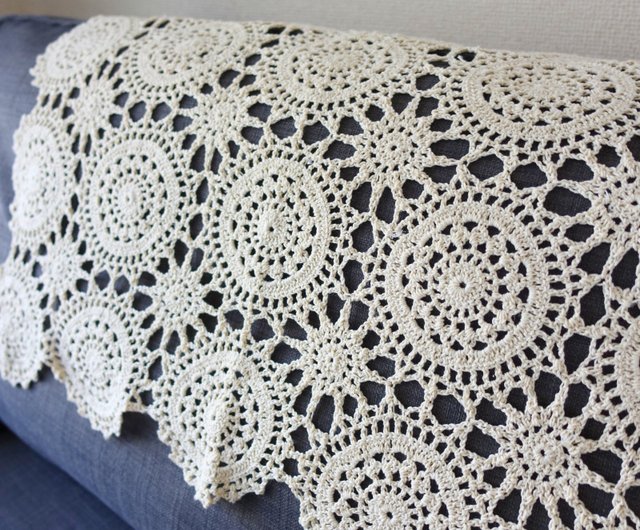 かぎ針編み ドイリー レース テーブルクロス 花柄 コットン
