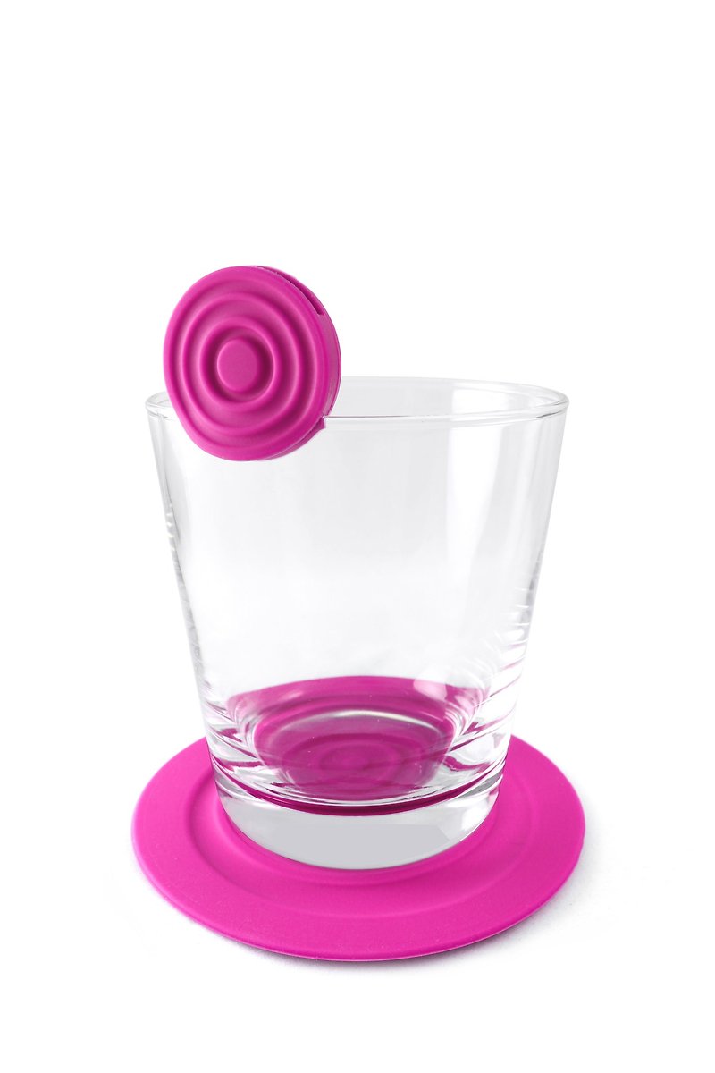 漣漪杯墊 Ripple Coaster(桃) - 杯墊 - 矽膠 粉紅色