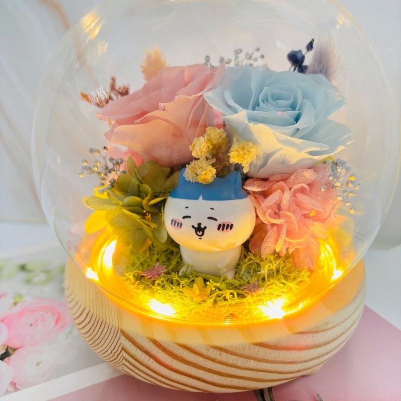 24hr shipping Jiikawa eternal flower glass night light/ちいかわ/Happy birthday - Dried Flowers & Bouquets - Plants & Flowers 