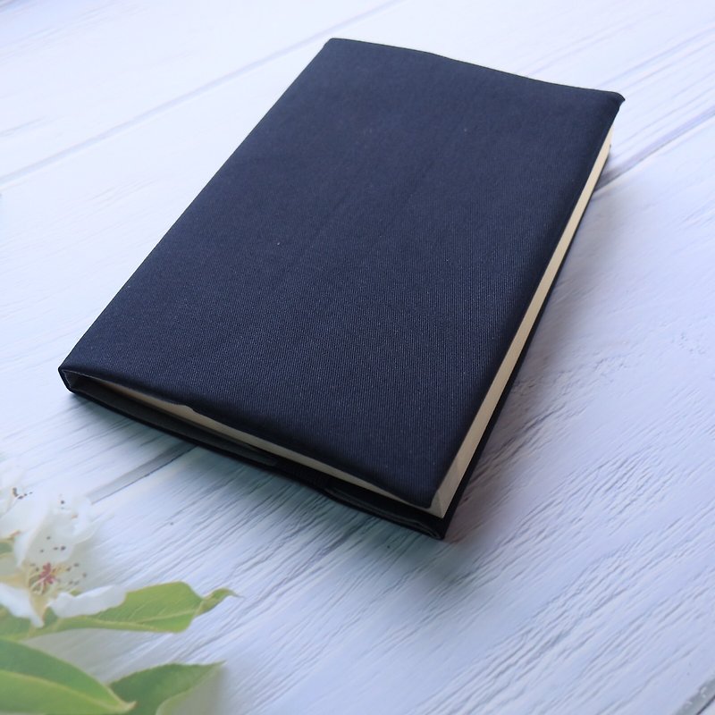 [Blue] Book Clothes Cloth Book Clothes Adjustable Book Clothes Handmade Book Clothes - ปกหนังสือ - ผ้าฝ้าย/ผ้าลินิน 