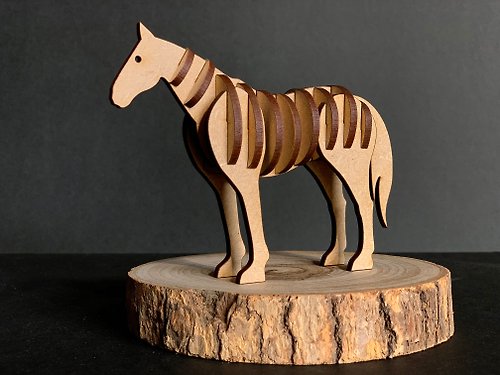 EYEDESIGN看見設計 3D立體動物拼圖 馬Horse