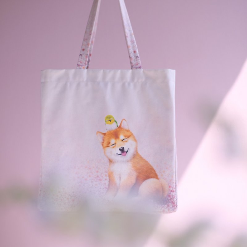 Gu Yue Commodity Canvas Tote Bag (Three Styles) - Handbags & Totes - Cotton & Hemp 