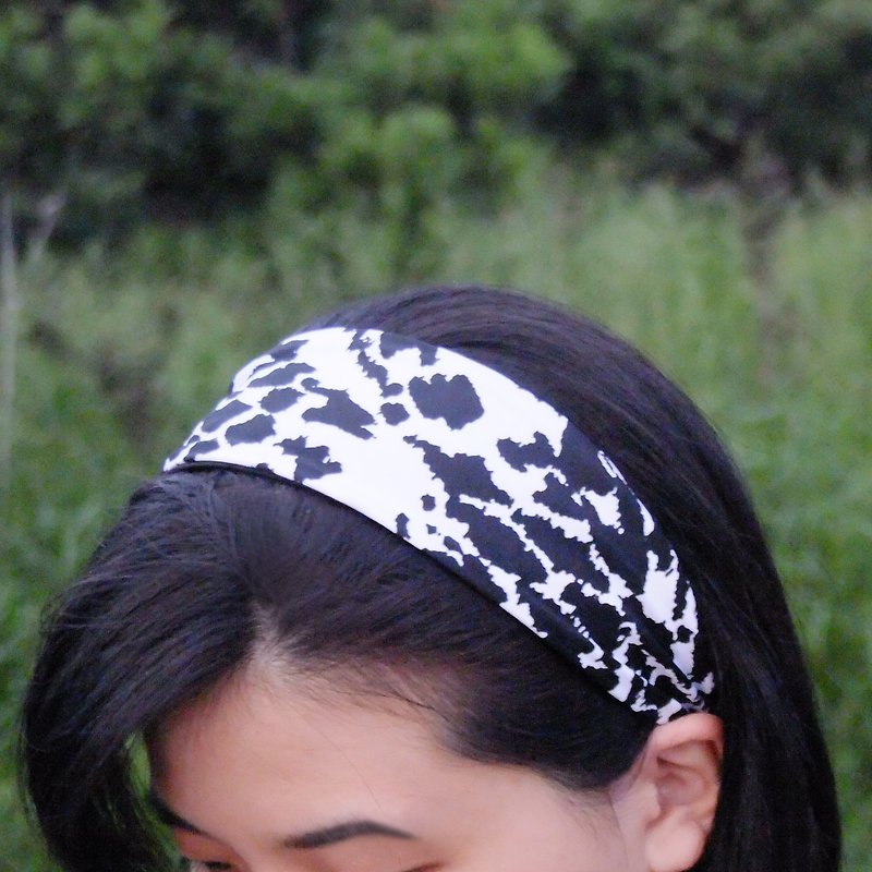 【COW】Lycra Cozy Stretch Headband - Hair Accessories - Polyester Transparent