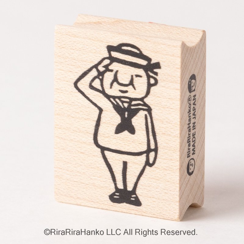 岩井係長水兵さん*30mmx40mm*ラバースタンプ*R925 - 印章/印台 - 木頭 