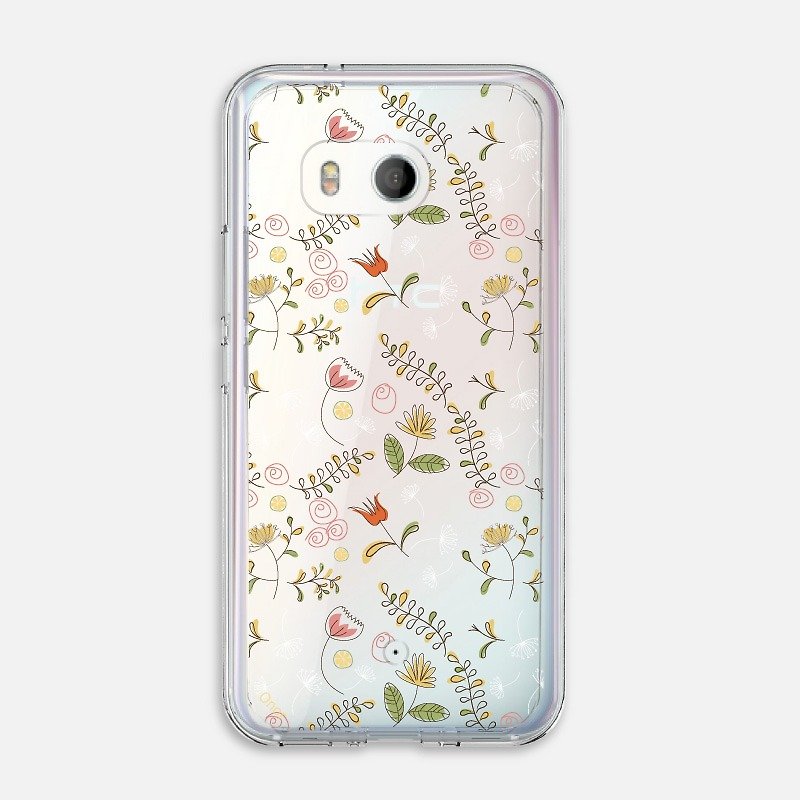 Shatter-resistant soft shell small floral series - matte [cool lemon] Android series Ssmsung Oppo HTC ASUS LG millet Sony HUAWEI - Phone Cases - Plastic Transparent