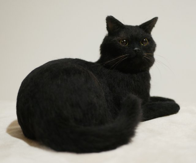 羊毛フェルト。猫。オーダーNo.21 羊毛フェルト 猫 リアル オーダーメイド 展示作品 オーダー 羊毛