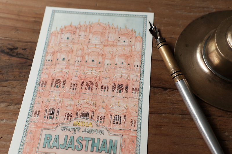 Indian Postcard - Palace of Winds - Cards & Postcards - Paper White
