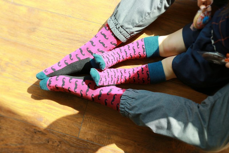 英倫風童襪 - Hunting 幽默鬍子襪子 - 流行童趣 - 其他 - 棉．麻 紫色