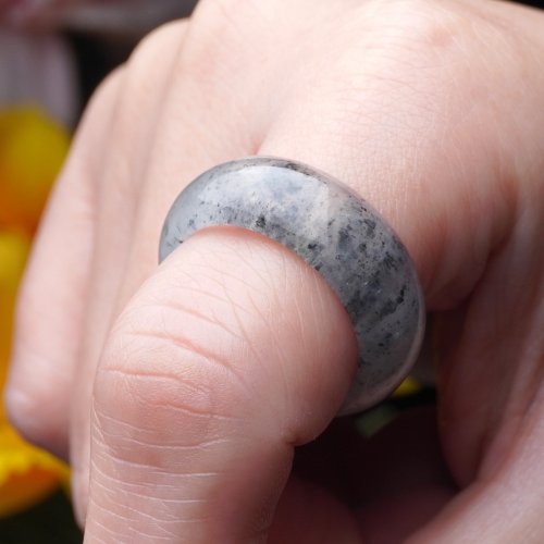 瓔珞珠寶盒 E.L.Jewelry Box 玻璃種飄烏雞翡翠戒指戒圈 | 國際10圍 | 天然緬甸玉翡翠A貨