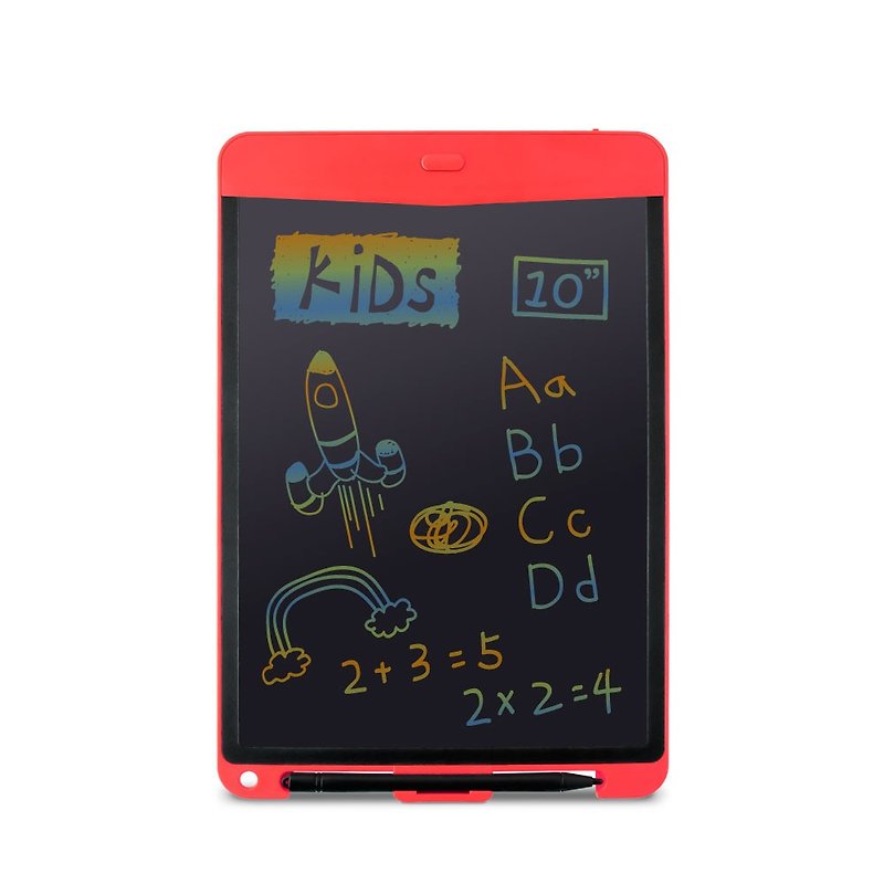 【加贈保護套】Green Board KIDS 10吋 彩色電紙板 畫畫 暑假 - 嬰幼兒玩具/毛公仔 - 塑膠 紅色