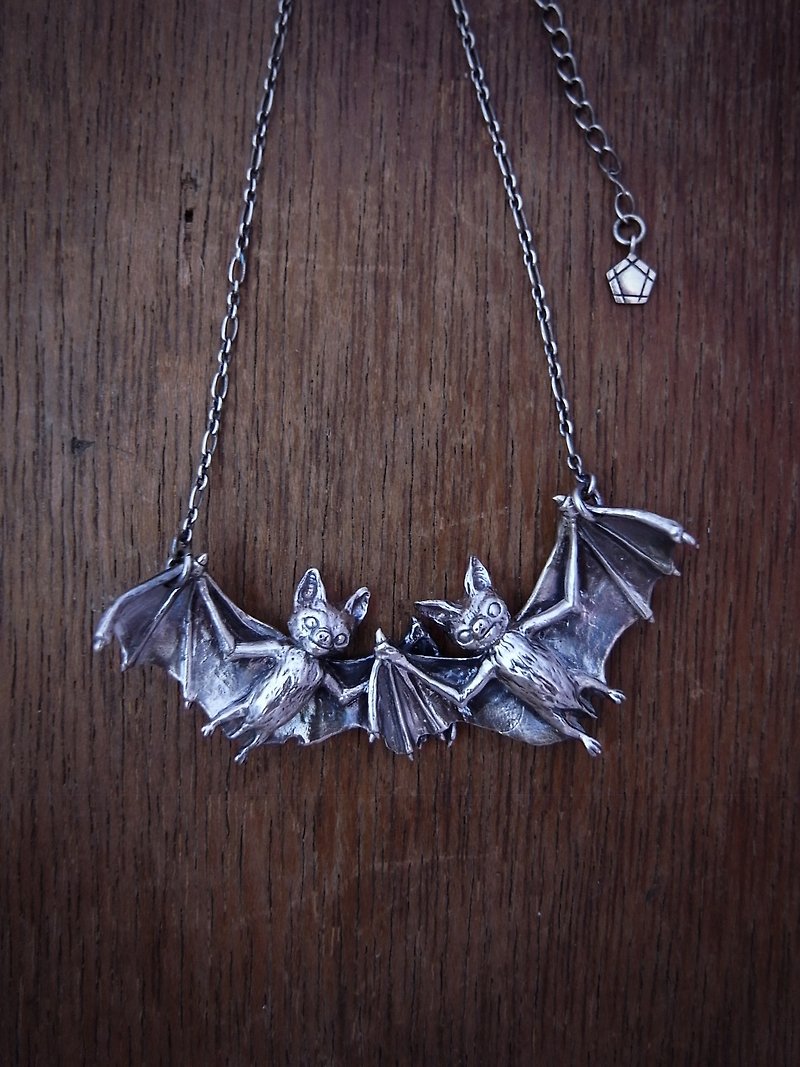 Ah Fu and Atmosphere Silver Necklace - สร้อยคอ - เงิน สีเงิน