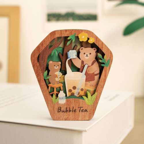 遊木時光 woodtime 【星願磁鐵燈-珍珠奶茶】臺灣紀念品 / 生活配件 / 冰箱貼