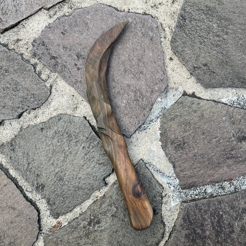 我販劍　妖刀　袃宓　綠檀收藏藝品　木刀　匕首魔劍紙鎮 - 擺飾/家飾品 - 木頭 綠色