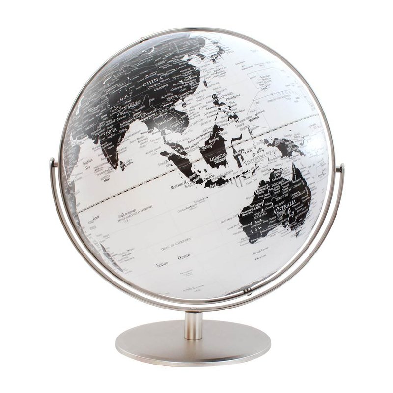Skyglobe 17吋360度白色海洋金屬雙軸地球儀(英文版) - 擺飾/家飾品 - 塑膠 白色