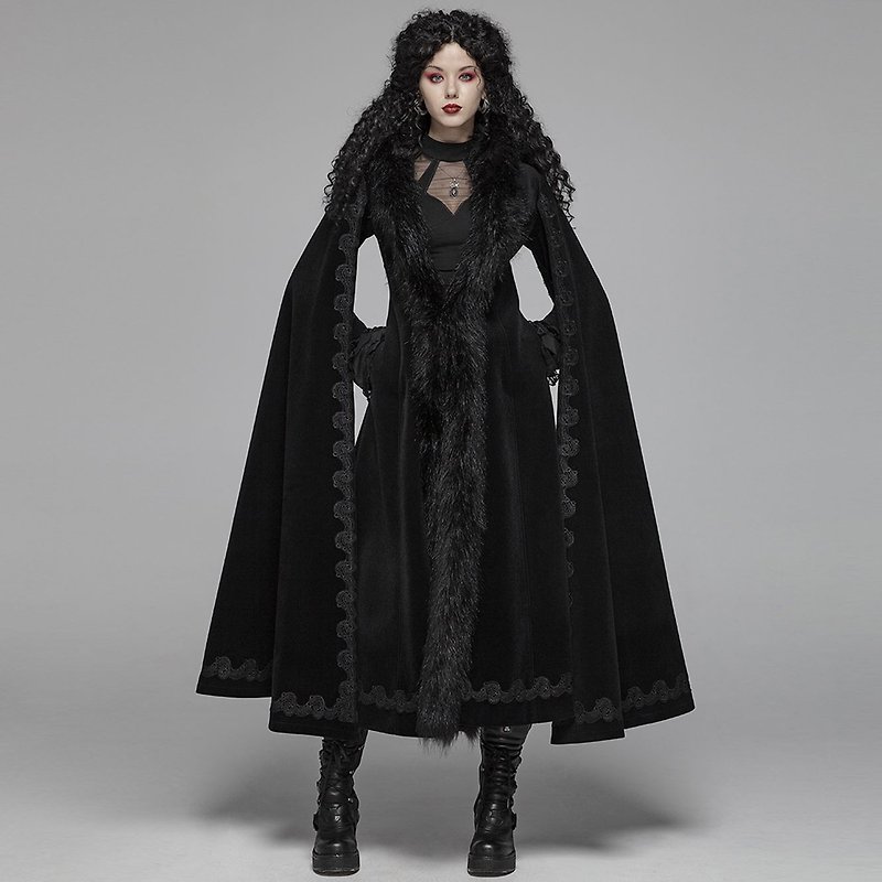 Gothic Shaman Classic Faux Cashmere Cape Jacket / Soon to be out of print - Women's Casual & Functional Jackets - Other Materials Black