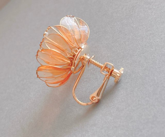 No.1007★ハンドメイド❤️SALE❤️フラワーレジンイヤリング No.1007☆ハンドメイド❤️SALE❤️フラワーレジンイヤリング