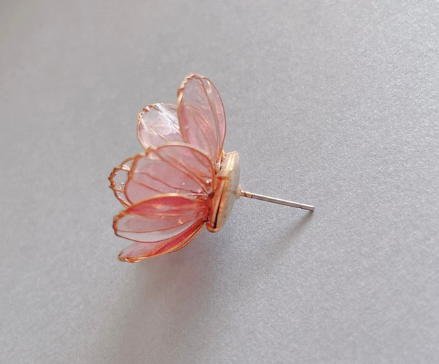 acca レジン　フラワー　スナップピン　ピンク acca お花のスナップピン