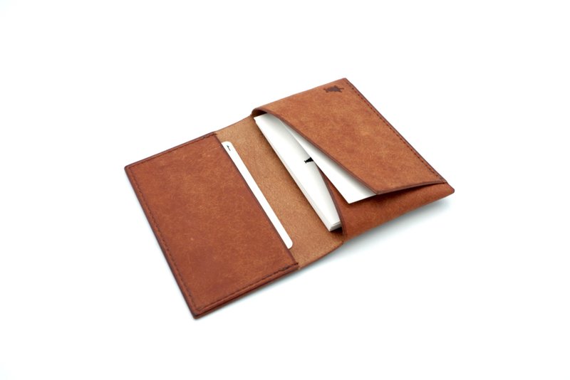 【訂製商品】名片夾 義大利皮革 棕色 ORIGIN series - 名片夾/名片盒 - 真皮 咖啡色