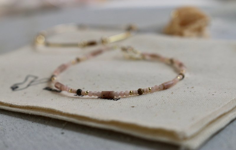 Bracelet Rhodochrosite Cultural Stone Natural Stone Princess - - Bracelets - Gemstone Pink