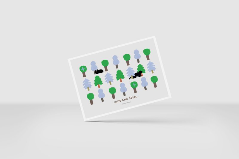 Hide and Seek card (A5/A6) - 卡片/明信片 - 紙 
