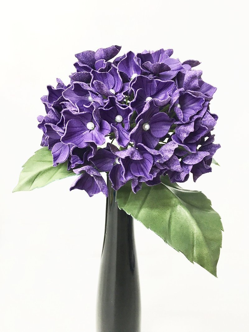 紫色枝裝皮革繡球花 - 植栽/盆栽 - 真皮 紫色