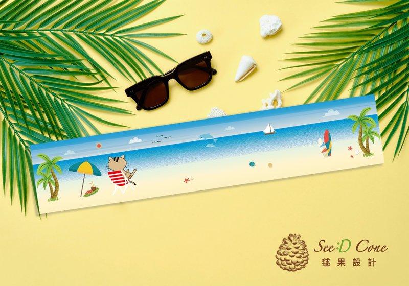 絕對激涼涼感巾-每到夏天我要去海邊 Cooling towel - 毛巾/浴巾 - 其他材質 白色