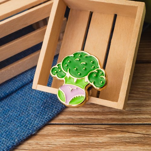 John Moniker Broccoli Butt Enamel Pin — Lovers of Broccoli unite | Gift for cooks | 花椰菜