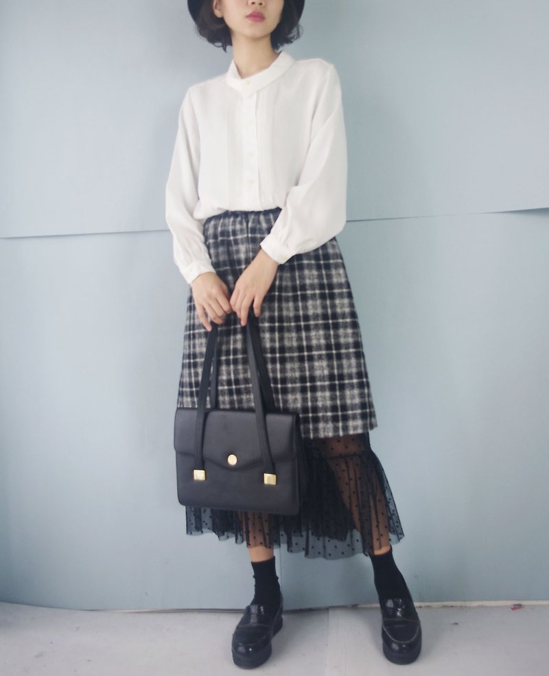 Treasure hunt - black gray wool pettiskirt skirt has been ordered for ya - กระโปรง - ขนแกะ สีดำ