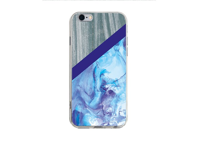 Blue Ocean Wood Marble Pattern - Samsung S5 S6 S7 S8 note4 note5 iPhone 5 5s 6 6s 6 plus 7 7 plus 8 8 plus ASUS HTC M9 Sony LG G4 G5 v10 - Phone Cases - Plastic Multicolor