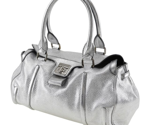 CELINE　ハンドバッグ 肩掛け レザー タッセル シルバー金具 大容量 日本直送】セリーヌ CELINE ロゴプレート ハンドバッグ カーフ