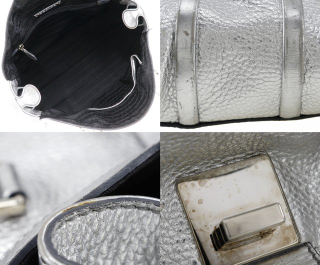 日本直送】セリーヌ CELINE ロゴプレート ハンドバッグ カーフ