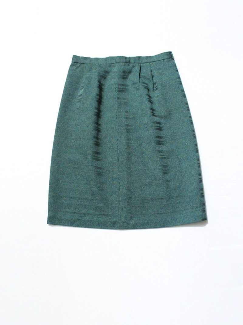 [RE1005SK188] autumn green jasper retro vintage dress vintage skirt - กระโปรง - เส้นใยสังเคราะห์ สีเขียว