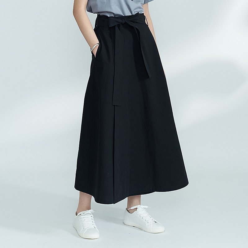 Upgraded version of high-density cotton ancient kendo skirt SK210510 - กระโปรง - ผ้าฝ้าย/ผ้าลินิน สีดำ