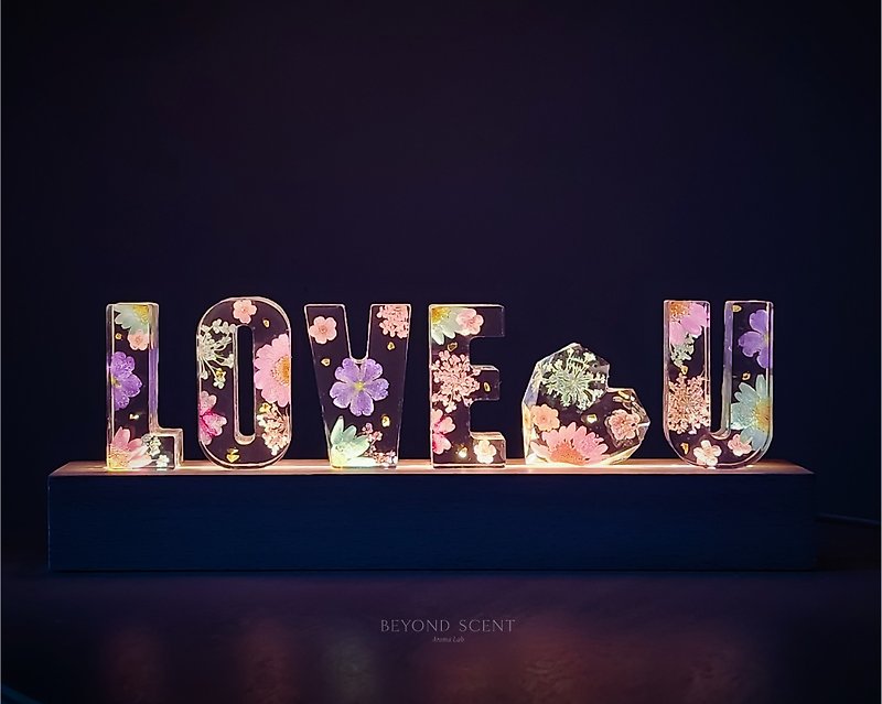 LOVEU字母燈 【獨家情人節 DIY 禮盒】 - 盆栽/花藝 - 其他材質 粉紅色