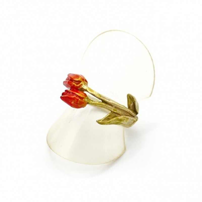 Tulip Ring Red Tulip Red / Ring RN117RE - General Rings - Other Metals Red